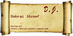 Dobrai József névjegykártya