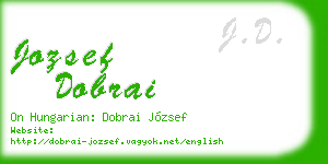jozsef dobrai business card